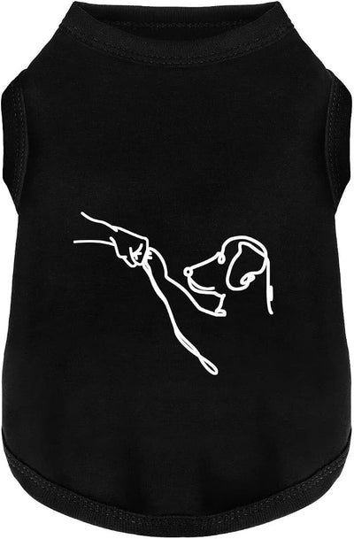 Discover Cozy Cotton Canine Wear: Lightweight, Breathable and Soft, Dog Shirt Vest with Eye-Catching Graphics(HIGH Five), Keeping Your Furry Friend Warm and Comfy! Black L