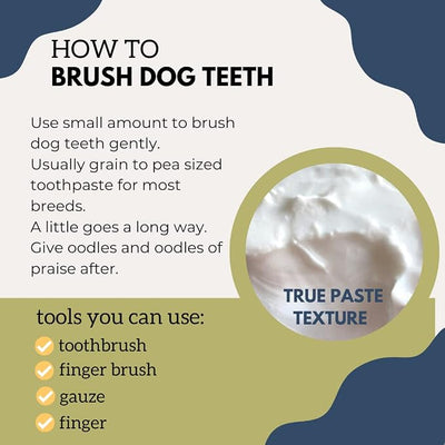 Peppermint Natural Dog Toothpaste-Simple Ingredient with Human-Grade Coconut Oil for Dogs-Fresh Dog Bad Breath and Keep Teeth Clean, Plaque Control and Reduce Tartar