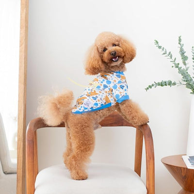 Pippo's Shop 2 Pack Dog Shirt Premium Peruvian Cotton, Fashionable and Cute Pet Apparel, Lightweight Stretch Puppy Soft Breathable T-Shirt (Bee & Pup-Boy Pack, Medium)