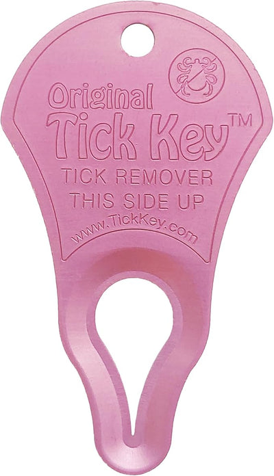 The Original Tick Key - Tick Detaching Device - Portable, Safe and Highly Effective Tick Detaching Tool (Pink)