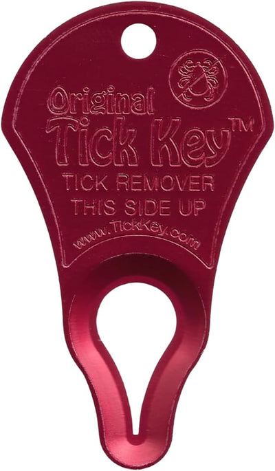 The Original Tick Key - Tick Detaching Device - Portable, Safe and Highly Effective Tick Detaching Tool (Red)
