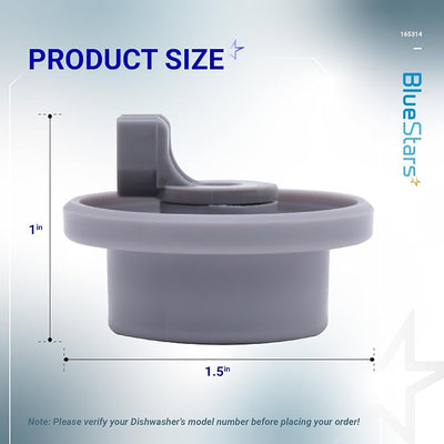 BlueStars 165314 Dishwasher Lower Rack Wheel - Compatible with Bosch & Kenmore Dishwashers - Replaces 420198 423232 AP2802428 PS8697067 - Easy to Install - PACK OF 12