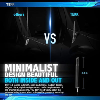 Tekk Short Antenna Compatible with Tacoma 1995-2016 /Designed for Optimized FM/AM Reception / 4.8 Inches