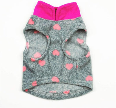 Dog Sweater, Soft Fleece Vest with Leash Ring Pullover Jacket Winter Pet Dog Clothes for Puppy Small Dog Cat Teddy Chihuahua Yorkshire for Christmas (3XL, Grey Heart)