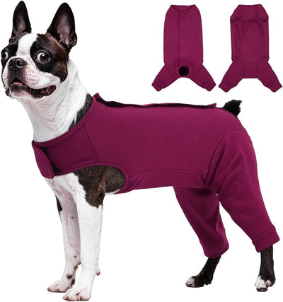 Kuoser Dog Surgery Suit for Back Legs, Dog Rear Leg Sleeve to Stop Licking, Female Spay Recovery Suit for Dogs After Surgery, Pet Puppy Surgical Pants Onesie for Abdomen Wounds Skin Disease
