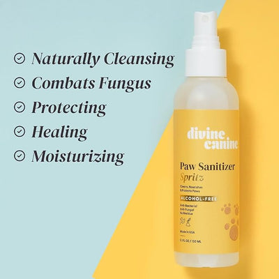 Dog Paw Cleaner - 5.1 Fl Oz of Alcohol Free Paw Cleansing Spray - Made with Aloe, Copaiba Oil, and Lemongrass Oil to Nourish and Clean Paws - Made in the USA