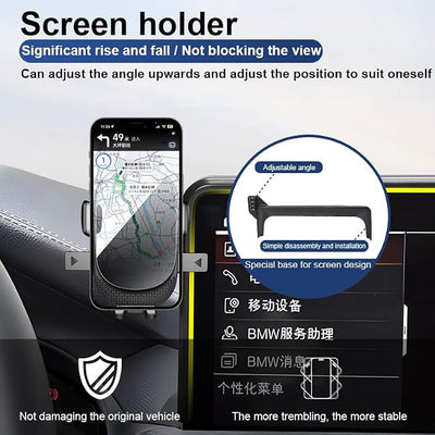 Car Phone Holder for BMW X1/X2 - Auto Accessories (8.8-inch Screen) - Fits 2016-2022 X1 & 2018-2023 X2's Display