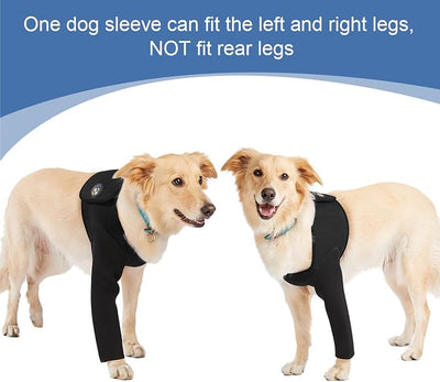 Coodeo Dog Recovery Suit, Cone Collar Alternative, Abrasion Resistant Dog Recovery Sleeve, Washable 2.5mm Thick and Waterproof, Pet Wounds Prevent Licking, Bite, Keep Dry (Black, S)