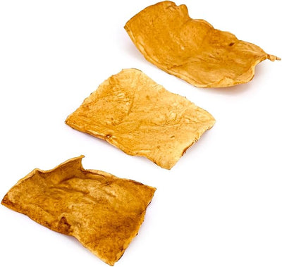 ValueBull USA Rawhide Chips, Chicken Infused, 100 Count Bulk Pack - Natural & Safe, USA Beef Hide, Long Lasting, Chemical Free, No Artificial Flavors