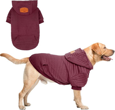 BEAUTYZOO Dog Hoodie for Small Medium Large Dogs, Winter Fall Warm Dog Clothes for Puppy S M Sized Dogs Girl Boy, Dog Sweater Shirt Hoodies with Pocket Bulldog Pitbull Cat Clothing Coat