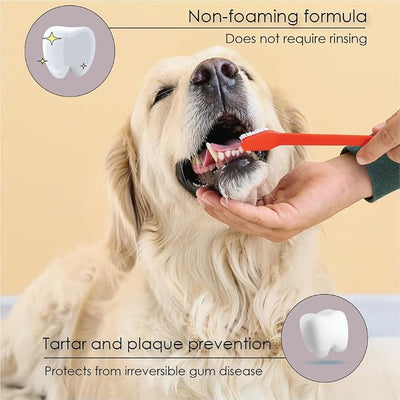 Advanced Enzymatic Toothpaste for Dogs, Peanut Butter Flavor Dog Toothpaste, Helps Clean Teeth & Freshen Breath, Supports Oral Hygiene, Dog Dental Care Toothpaste Gel, 3 oz