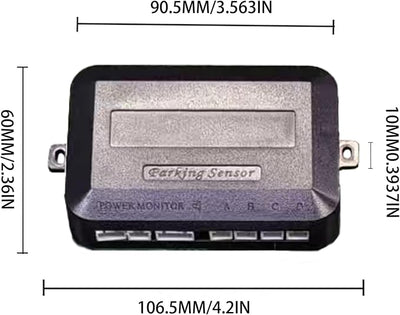 LCD Parking Sensor Kit - Displays Data on Original Screen, Easy Rear Installation, Compatible with All Camera Formats (AHD, CVBS), 18 Probe Colors to Match Any Vehicle（White）