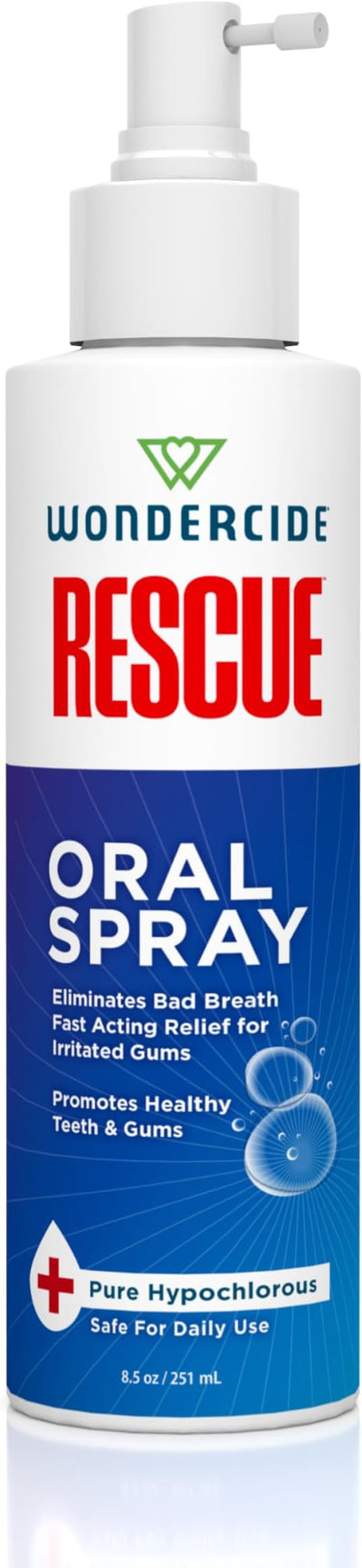Wondercide Rescue - Oral Spray for Dogs and Cats – Freshens Breath, Soothes Gums, Alcohol Free Daily Dental Care with Pure Hypochlorous – 8.5 oz