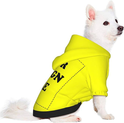 Personalized Chihuahua Dog Hoodie, Custom Pet Warm Sweatshirt Costume with Name Number Photo, Customize ID Clothes for Pupppy Kitten Dogs Cats, Yellow, XXS