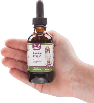 PetAlive ProsPet Drops for Pet Prostate and Bladder Health - Herbal Supplement for Dog Urinary Tract, Bladder and Immune Support - Constipation Relief - 118 ml, 2 Pack