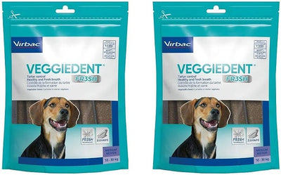 C.E.T. VeggieDent Chews, Regular,30 Chews (Pack of 2, 60 total)