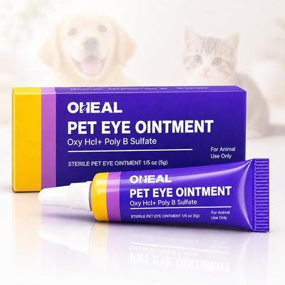 Pet Eye Care Ointment for Dogs & Cats, Gentle Eye Care Formula, for Animal Use Only, 1 Tube, Net Wt. 1/5 oz (5 g)