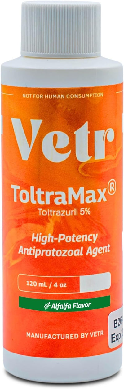 Toltrazuril 5.0% for Horses, Dogs, Cats, 120mL/4 Ounce, for Non-Food Chain Animals, Alfalfa