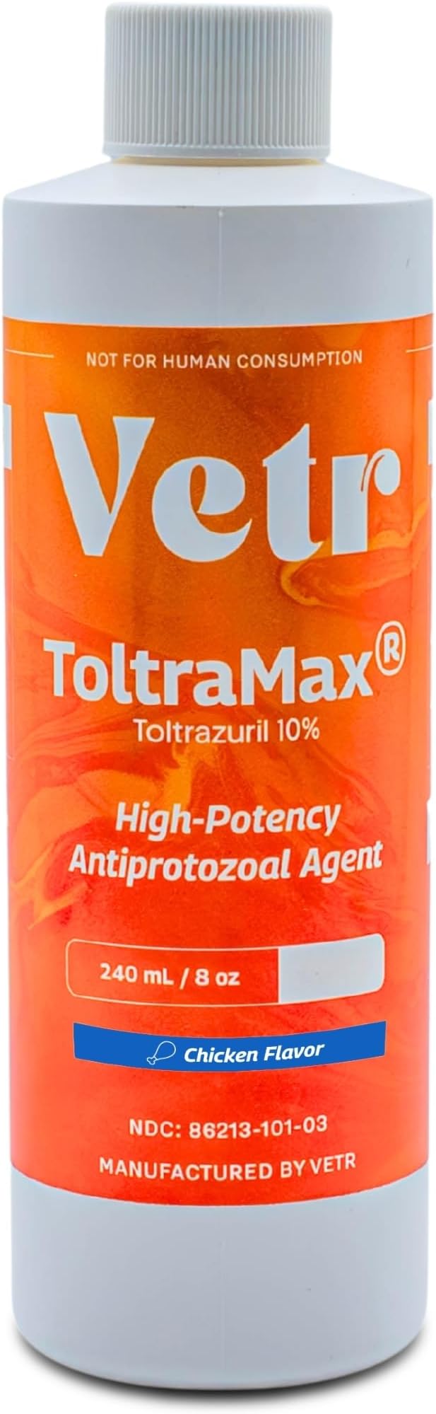 Toltrazuril 10.0% for Horses, Dogs, Cats, 240mL/8 Ounce, for Non-Food Chain Animals, Chicken