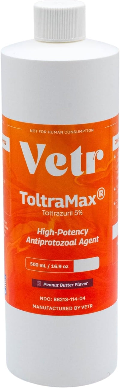 Toltrazuril 5.0% for Horses, Dogs, Cats, 500mL/16.9 Ounce, for Non-Food Chain Animals, Peanut Butter