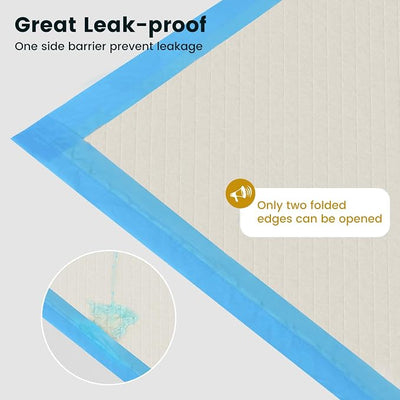 Gardner Pet Ultra Absorbent Thicker Dog Pee Pads Extra Large XL 28"x34" Leak-Proof Odor-Control Blue Puppy Training Pads Full Edge-Wrapping Pad for Dogs, Puppies, Doggie, Cats, Rabbits - 18 Ct