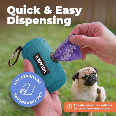 Best Pet Supplies Dog Poop Bags for Waste Refuse Cleanup, Doggy Roll Replacements for Outdoor Puppy Walking and Travel, Leak Proof and Tear Resistant, Thick Plastic - Purple (Scented), 240 Bags