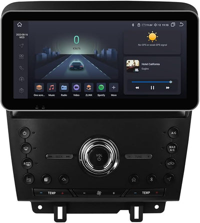 Android 14 Car Stereo Radio for Ford Mustang (2010-2014), 10.33 Inch QLED Touchscreen 8Core 4+32GB GPS Navigation with Wireless Carplay Android Auto Local Weather Bluetooth SWC QLED DSP RDS