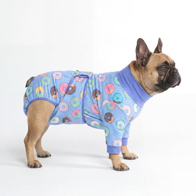 Spark Paws Dog Surgery Recovery Suit – Dog Recovery Suit After Surgery, Anti-Lick Dog Onesie, Abdominal Wound Protector, Soft Cone Alternative for Spay Neuter Male Female Pet Recovery - Donuts - XL