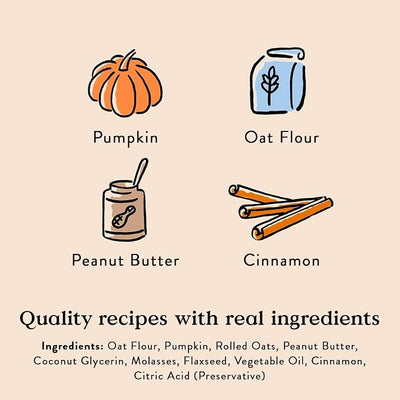Bocce's Bakery Pumpk’n Spice Treats + Probiotic Supplement Bundle for Dogs – All-Natural, Wheat-Free Cookies & 7 Strains of Probiotics to Support Digestion – Baked in The USA with Real Ingredients