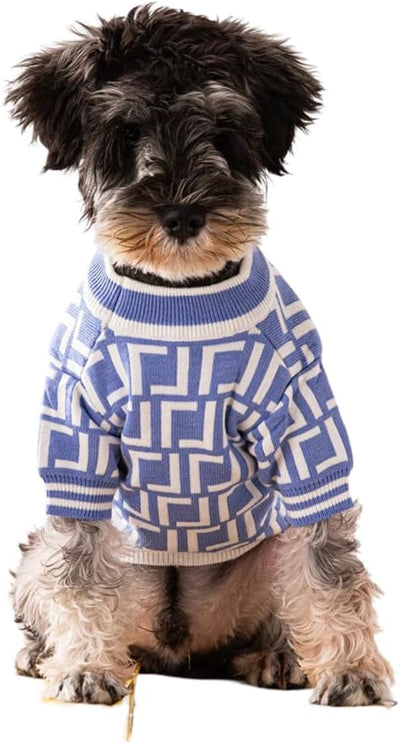 Everything Chic Luxury Dog Sweater – Soft Knit Designer Pet Outfit for Small Dogs & Puppies, XS–L, Stylish Warm Clothing for Yorkies, Chihuahuas, Dachshunds, Maltese, French Bulldog