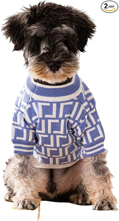 Everything Chic Luxury Dog Sweater – Soft Knit Designer Pet Outfit for Small Dogs & Puppies, XS–L, Stylish Warm Clothing for Yorkies, Chihuahuas, Dachshunds, Maltese, French Bulldog