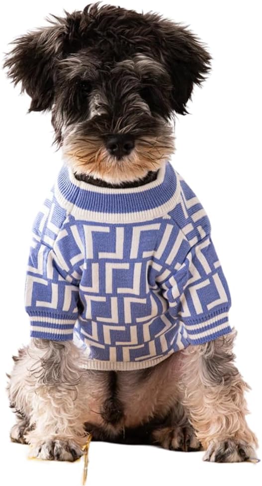 Everything Chic Luxury Dog Sweater – Soft Knit Designer Pet Outfit for Small Dogs & Puppies, XS–L, Stylish Warm Clothing for Yorkies, Chihuahuas, Dachshunds, Maltese, French Bulldog