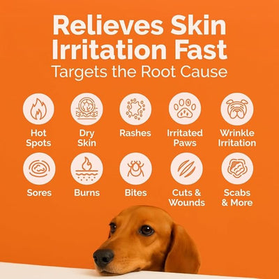 3-Pack Hot Spot & Itch Relief Skin Cream for Dogs & Cats | Fast & Lasting Relief | Treats The Source Natural Ingredients & Colloidal Silver Vet-Recommended Safe & Non-Toxic Made in USA (2oz)