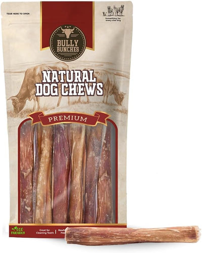 Bully Bunches Collagen Wrapped in Beef Bully Stick | Consistently Sized, All-Natural, Long Lasting Dog Chew | Dental Stick for Avid Chewers (6 Inch, 10 Pack)