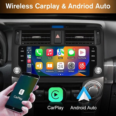 Junsun Car Radio Stereo Android 13 for Toyota 4runner 2010-2022 with GPS Navigation CarPlay Android Auto