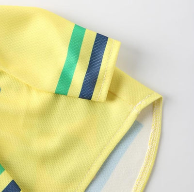 Pet Dog Jersey, Summer Cooling Mesh Fabric, Soccer Sportswear, Lightweight Football Casual Clothes for Small Dogs, Yellow, X-Large