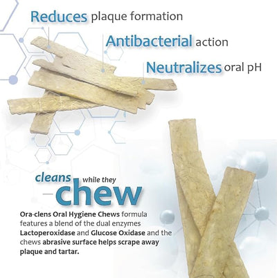 Oral Hygiene Chews for Small Dogs – Enzymatic Dental Treats for Daily Oral Care, Helps Clean Teeth & Freshen Breath, Supports Plaque & Tartar Control – 30 Chews (3 Pack)
