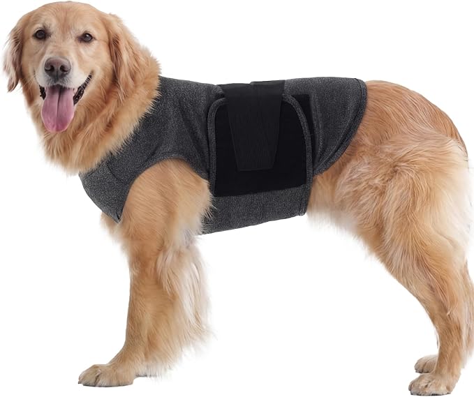IECOii Dog Anxiety Vest, Breathable Calming Wrap, Dark Gray, Size XL | Helps Support Dogs During Separation Anxiety, Vet Visits, Grooming Appointments and Loud Noises,Adjustable Fit