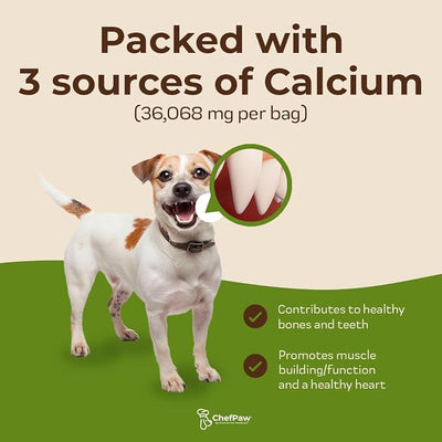 ChefPaw Nutrition Booster for Dogs – Multivitamin Powder with 25+ Essential Nutrients & Calcium – All-Natural Dog Supplement for Homemade & Fresh Food Diets – Supports Bones, Immunity & Overall Health