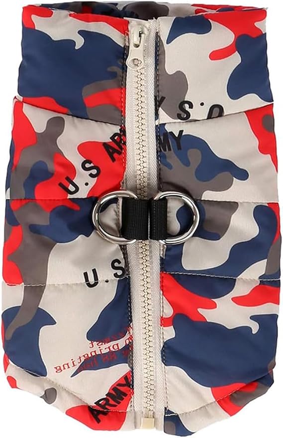 Winter Waterproof Windproof Dog Jacket - Warm Vest Coat for Small & Medium Dogs - Not Suitable for Big Dogs - Camouflage-1 Small