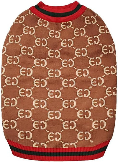 Everything Chic Luxury Dog Sweater – Soft Knit Designer Pet Outfit for Small Dogs & Puppies, XS–L, Stylish Warm Clothing for Yorkies, Chihuahuas, Dachshunds, Maltese, French Bulldog