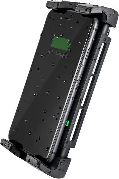 SCANSTRUT Active 15W Waterproof Wireless Charger Mount, IPX6 Rated, 12/24V Qi Fast Charging Phone Holder for Boats, RVs & ATVs, One-Hand Docking, Secure Grip, Universal Compatibility