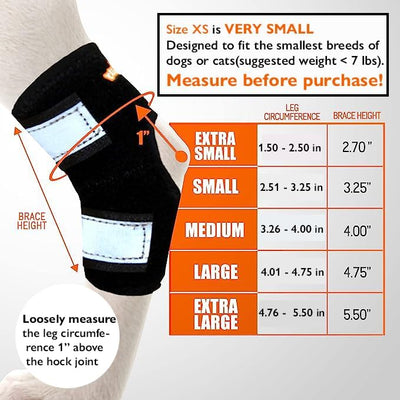 NeoAlly Cat and Dog Ankle Brace Pair Canine Rear Leg Hock Support with Safety Reflective Straps for Hind Leg Wounds Heal and Injuries and Sprains from Arthritis (S Pair)