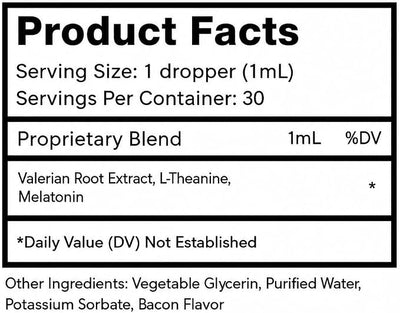 Dog Sleep Aid - Sleep Aid for Dogs - Promotes Healthy, Restful Sleep - Melatonin for Dogs - Dog Melatonin - 1 fl oz - Bacon Flavor