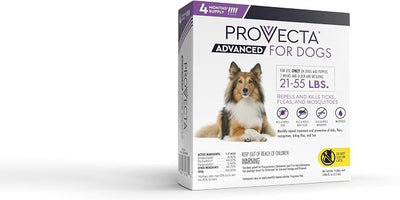Provecta® Advanced for Large Dogs (21–55 lbs) Flea and Tick Topical Treatment, 4-Month Supply