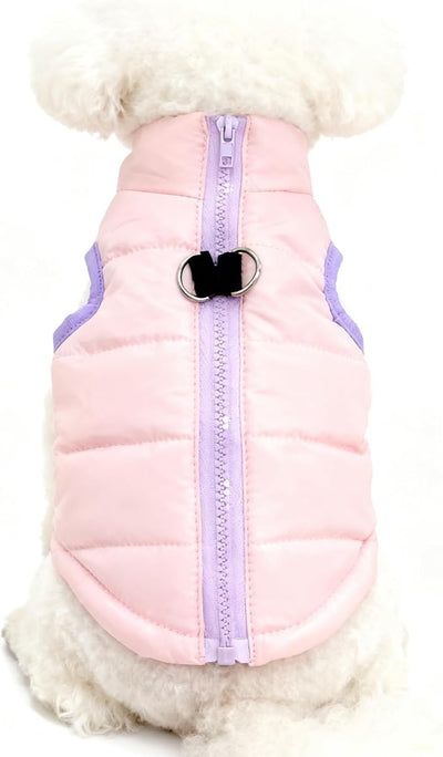Winter Waterproof Windproof Vest Coat for Small Medium Dogs - Warm Jacket for Cold Weather (Not Suitable for Big Dogs) X-Tangerine XS