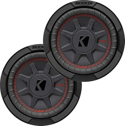 KICKER Subwoofer Package of 2 Items: 6.75" CompRT Subwoofers DVC 4-ohm (Pair) - 2X 48CWRT674 Subs