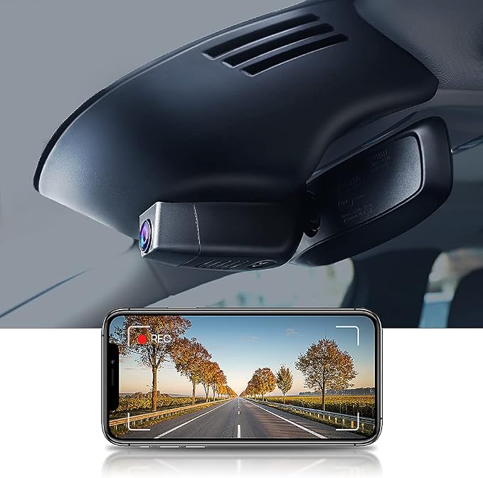 Fitcamx 4K Dash Cam Suitable for Volvo XC90 2016-2022 T5 T6 T8 (Model A), Integrated OEM Style, UHD 2160P Video, Built-in WiF&APP, Loop Recording, G-Sensor, Easy to Install, 64GB Card
