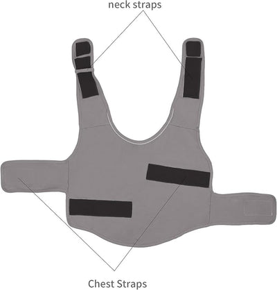 Comfort Dog Anxiety Relief Coat, Dog Anxiety Calming Vest Wrap for Thunderstorm,Travel,4th of July Fireworks,Vet Visits,Separation Anxiety Relief for Dogs (S, Light Gray)