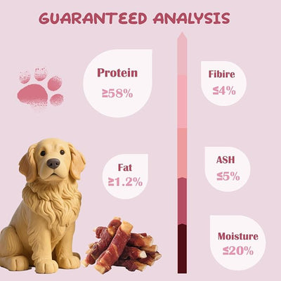 Dog Treats, Duck Wrapped Beef Cartilage Dog Chews, Long Lasting Grain Free Rawhide Free Natural Dental Dog Bones, Teeth Cleaning Training Treats for Small Medium Large Dogs Healthy Pet Snacks